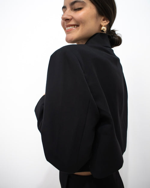 Cropped Blazer (Black)