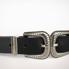 Double buckle belt (Silver)