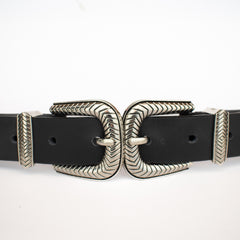 Double buckle belt (Silver)