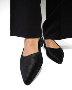 Celia Flats (Hair-on) Black