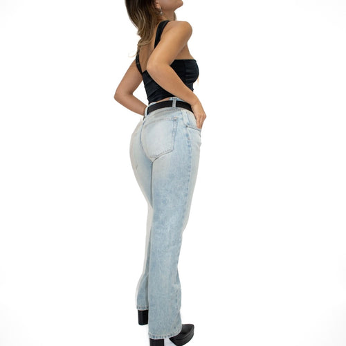 Straight leg jeans light blue