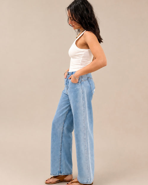 Straigh - leg jeans, washed light blue