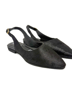Celia Flats (Hair-on) Black