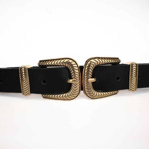 Double buckle belt (Gold)