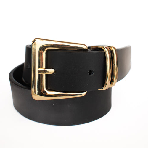 Minimal Square Buckle Belt (Gold)