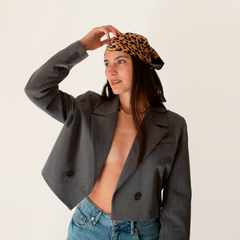 Cropped Blazer (Grey)
