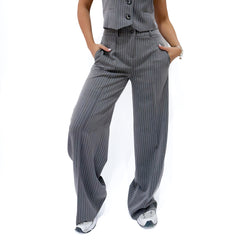 Pants Grey chalk stripe (part of the set)