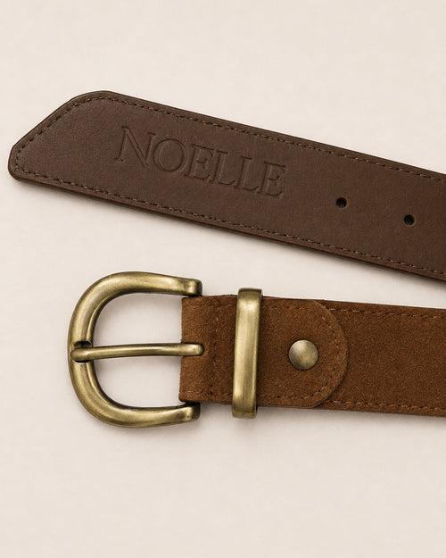 Suede leather honey belt (Gold)