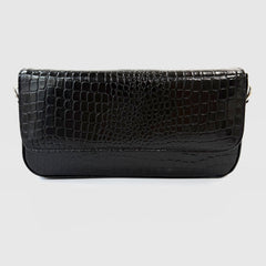Croco Black Handbag