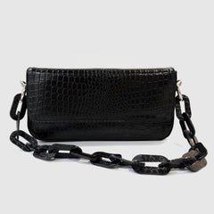 Croco Black Handbag