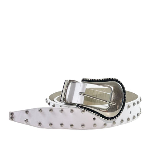 Belt Studded White