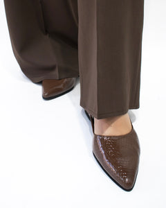 Celia Flats (Croco) Brown