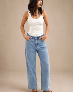 Straigh - leg jeans, washed light blue