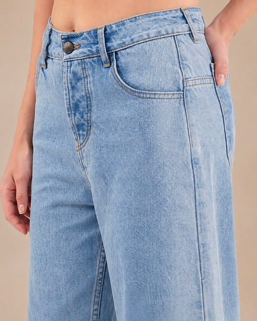 Straigh - leg jeans, washed light blue