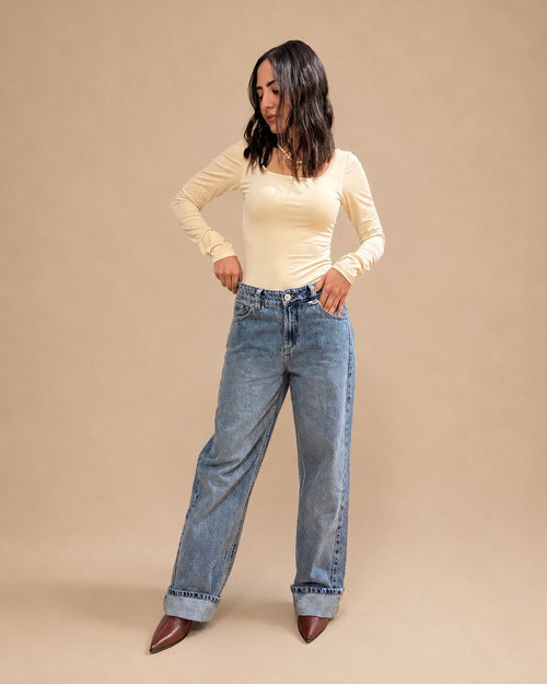 Classic Straight-Leg Jean — Washed Blue