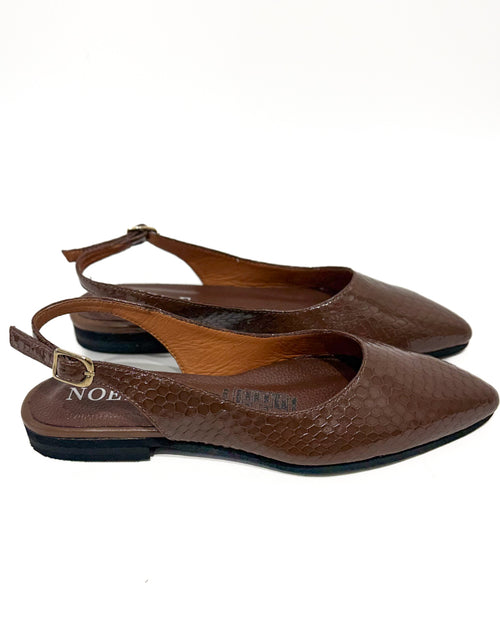 Celia Flats (Croco) Brown