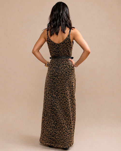 Leopard Maxi Dress - Brown