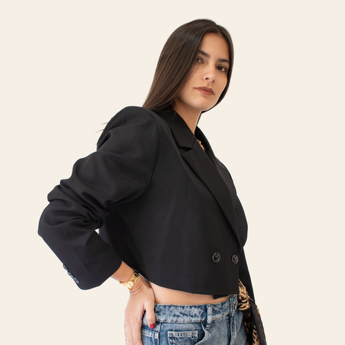 Cropped Blazer (Black)
