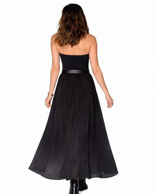 Maxi Skirt High-Waisted Flowing Black