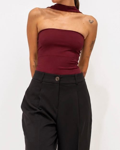 Scarf Neck Bodysuit