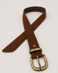 Suede leather honey belt (Gold)