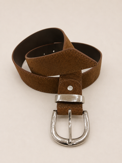 Suede leather honey belt (Silver)