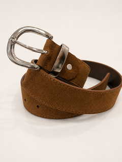 Suede leather honey belt (Silver)