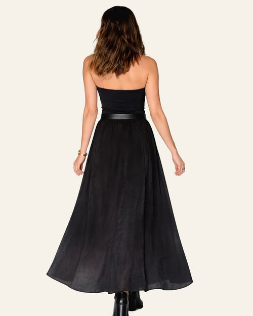 Maxi Skirt High-Waisted Flowing Black