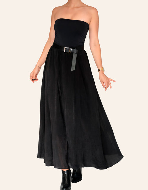 Maxi Skirt High-Waisted Flowing Black